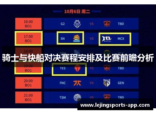 骑士与快船对决赛程安排及比赛前瞻分析